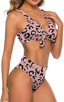 Amazon.co.jp: [YEH] ビキニセット レディース 豹柄 ピンク ヒョウ柄